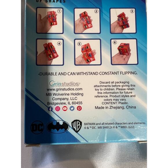 DC Batman Superhero Infinity Cube Anxiety Stress Fidget Toy NEW Grinstudios - Picture 5 of 6